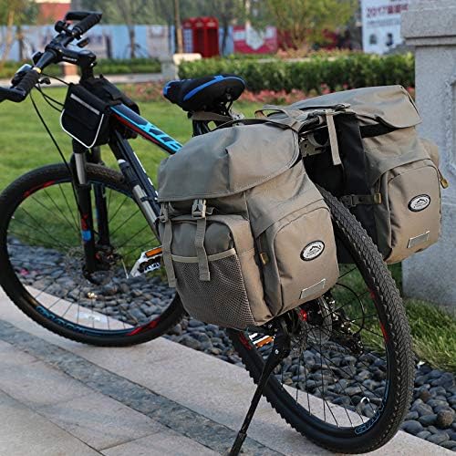 FANWU 50L Bike Panniers Bicycle Commuting Bag Waterproof Saddle Bags with Rain Cover for Bicycle Rear Rack Carrier, Support for Width Less Than 7 inches Bike Rack - Image 2
