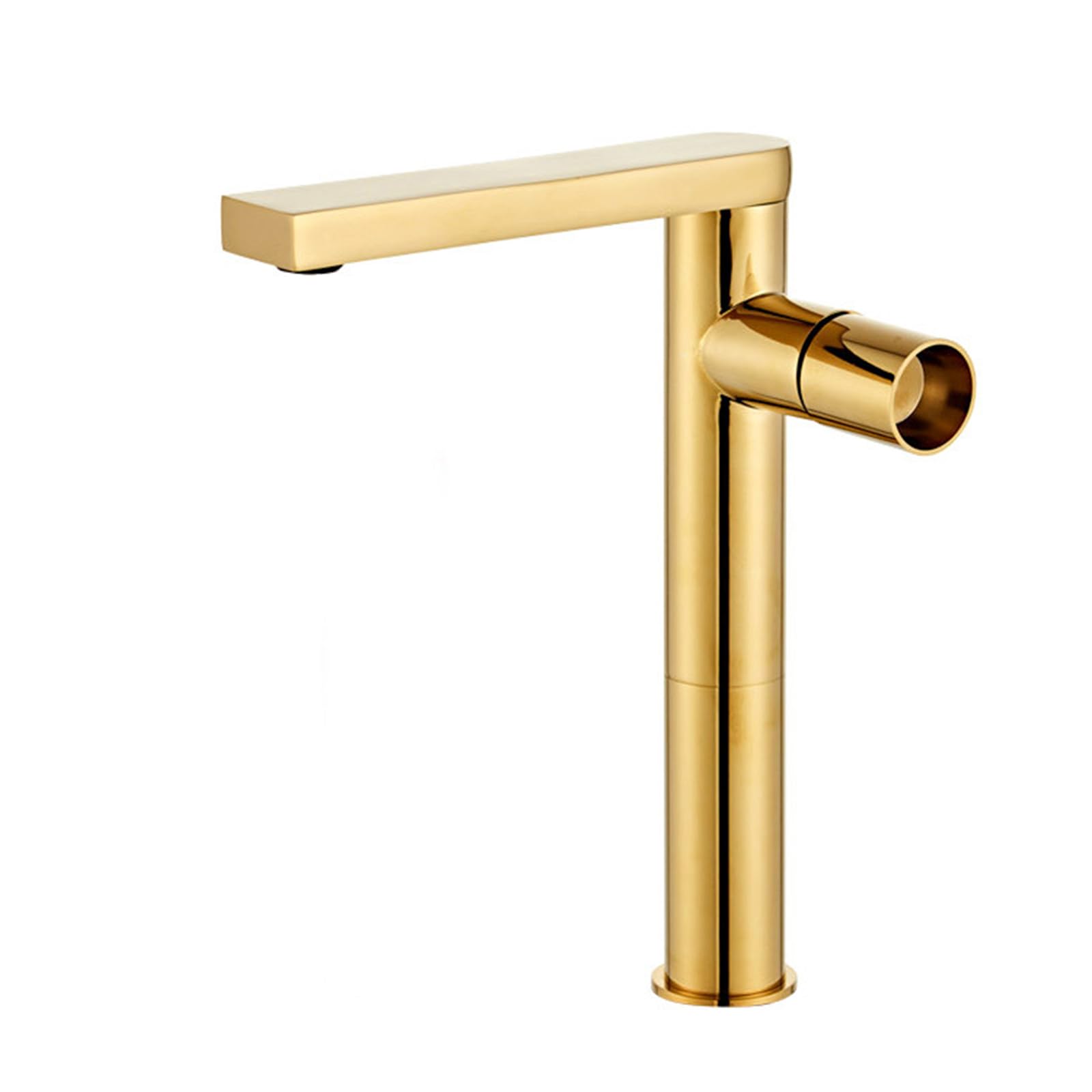 Wasserhahn Bad Mischbatterie Waschbecken Badezimmer Armatur Badezimmer Waschtisch 1 Loch Einhebel Hoch 360° Drehbar Gold