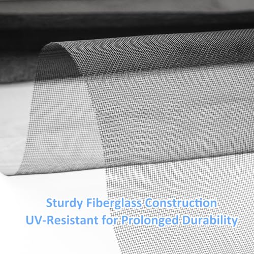 48"x102" Window Screen Mesh, Fiberglass Window Screen, Screen Door Mesh, Windows Screens and Screen Door Replacement, Patio Screen Mesh- Black by Amzjjle - Image 3
