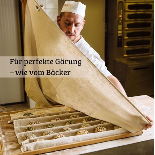 Bäckerleinen aus 100% Naturhanf im 2er-Set für Brotbacken