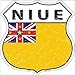 SMART BLONDE Niue Flag Highway Shield Metal Sign HS-354