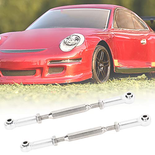 Dilwe Rc Car Push Rod,1/10 Rc Car Aluminum Alloy Turnbuckle Rod Linkage With Adjustable Length, 88-104Mm(Silver) #TOP6