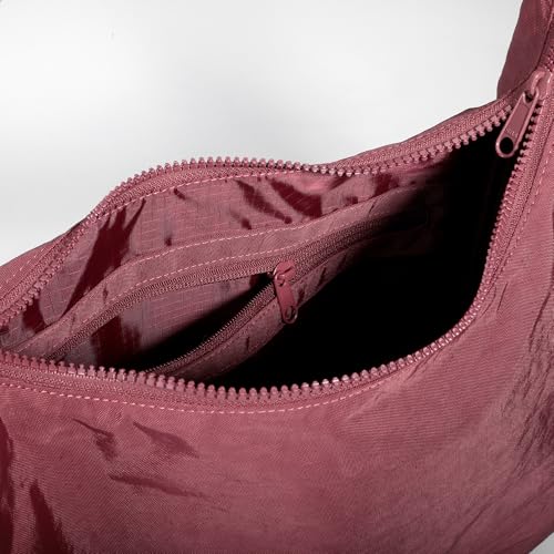 Image of FASTFAIRY Nylon Shoulder Bag - Adjustable Quilted Strap, Structured Slouchy Design with Interior Zip Pocket