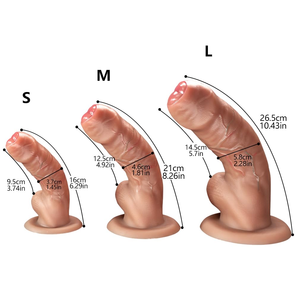 Jpscor Vorhaut Realistischer Dildo Silikon Groß Penis Analdildo mit Hoden  und Venen Vorhautdildo, G-Punkt Prostata Massage Stimulator mit Saugnapf  Dildos Buttplug Sexspielzeug für Frauen Männer (S) : Amazon.de: Drogerie &  Körperpflege