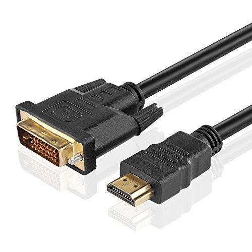 TNP High Speed HDMI to DVI Adapter Cable (30 Feet) - Bi-directional HDMI
