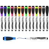 Autoau Feutre Tableau Blanc Effacable 15 Couleurs Stylo Feutre Ardoise...