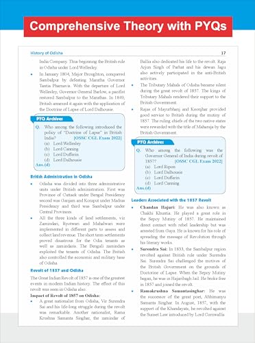 Image of Glorious Odisha General Knowledge / Studies for OPSC, OSSC and other Competitive Exams 3rd Edition | 4 Color Pluck Out Chart | PYQs & Practice Questions
