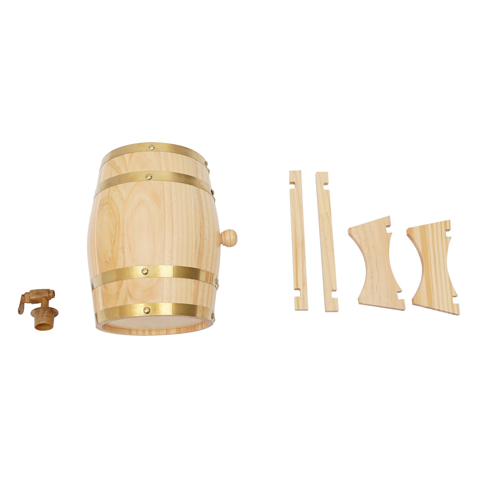Barril de madera para vino, barril de vino, 3 litros, con grifo para casa, bar, fiesta y banquete.