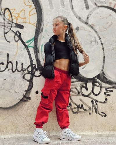Image of Kids Cotton Jogger Cargo Pants for Boy's Girls' Loose Street Hip Hop Dance