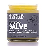 Tattoo Salve, Tattoo Aftercare, Natural Tattoo Aftercare Treatment Salve, No Paraben, No Lanolin (Ointment, Lotion, Cream, Moisturizer) Made in The USA with Organic Herbs, Ora’s Amazing Herbal