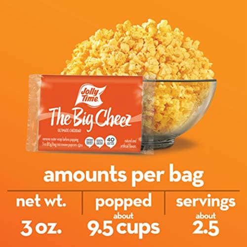 Jolly Time The Big Cheez, Cheddar Cheese Microwave Popcorn thumb #5