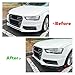 Front Lip, Compatible for Audi A4 S4 B8.5 Sline 2013 2014 2015 2016 Front Bumper Lip Spoiler Car Diffuser Splitter ABS Bodykits(Carbon Fiber Look)