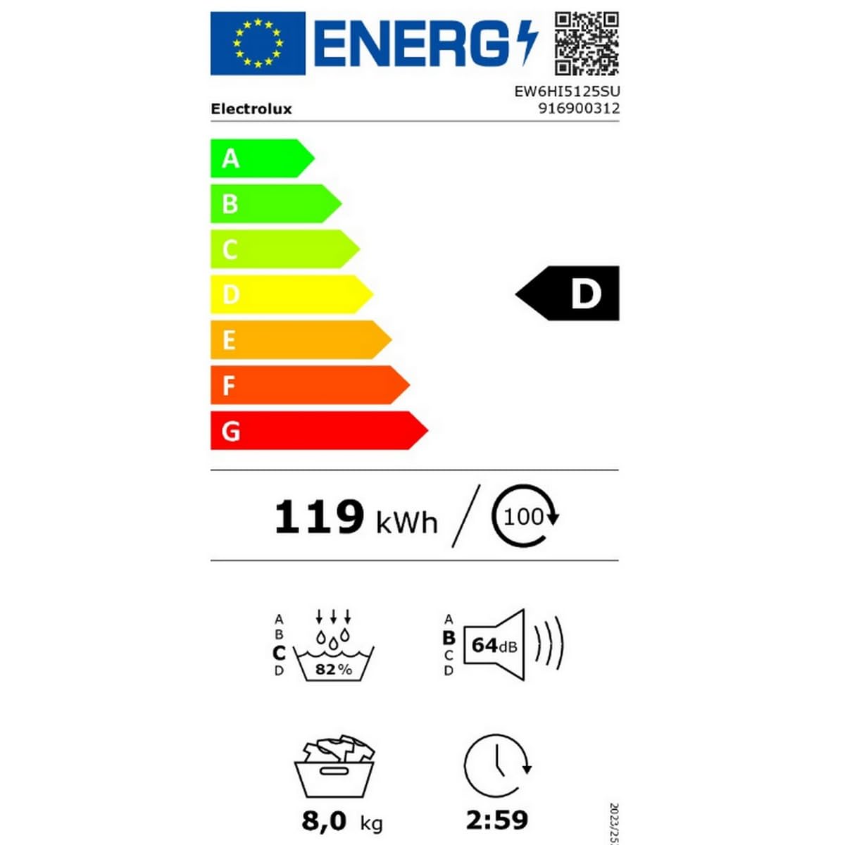Sèche-linge ELECTROLUX - EW6HI5125SU