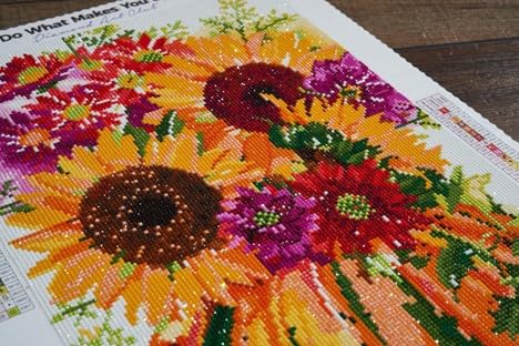 Amazon.com: DIAMOND ART CLUB Pumpkin with Sunflowers Diamond