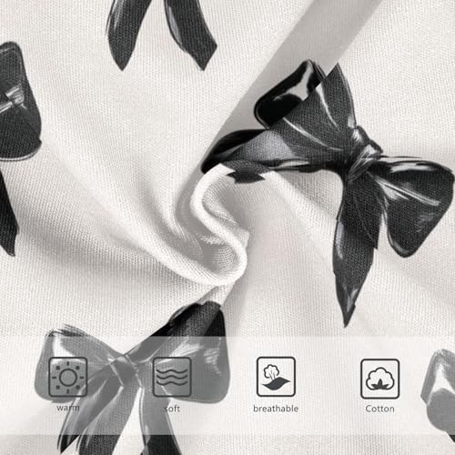 Wusikd Black Ribbon Bows Girls' Underwear Cotton Girls Briefs Soft Toddler Underwear 2T3