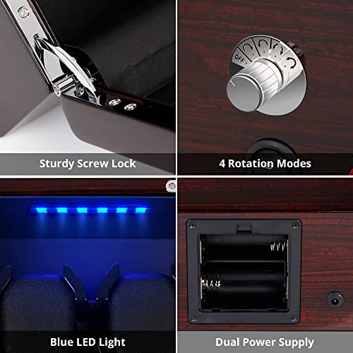 high end watch winder for automatic watches with super quiet motor blue led light amp rotation mode setting watch winder for rolex with flexible pillow dual power