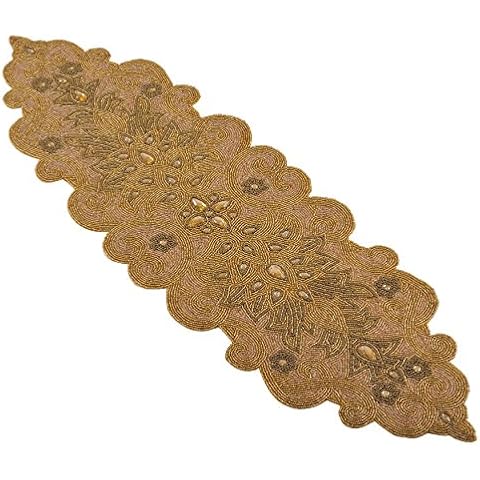 SARO LIFESTYLE Beaded Table Runner Cover