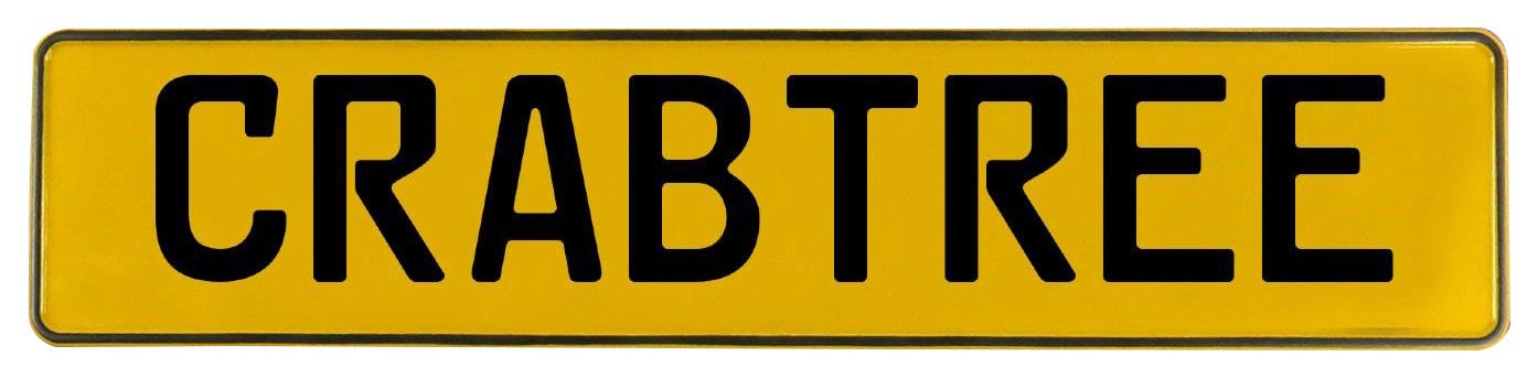 Vintage Parts 618778 Wall Art (Crabtree Yellow Stamped Aluminum Street Sign Mancave)