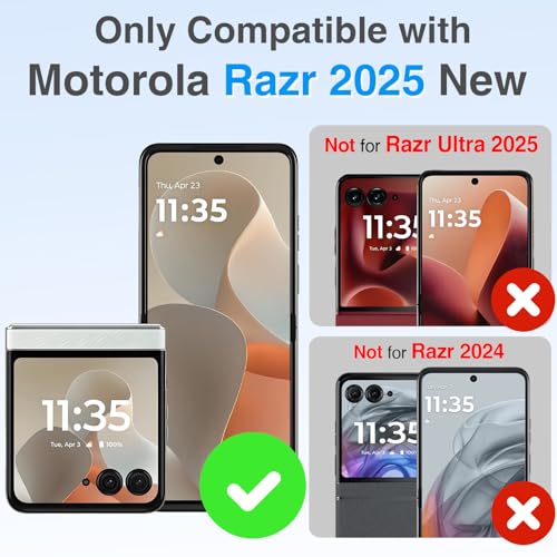 Coque Motorola Razr 2025 robuste antichoc bleue avec protège-charnière robuste - 2