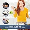 HOTEC 446°F Heat Resistant Large Silicone Cooking Spoon, BPA Free Solid Slotted Spoons, Nonstick Kitchen Cookware Utensils, Mixing, Serving, Stiring Large Spoons, Black #3