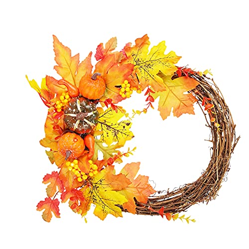 Ghirlanda autunnale, ghirlanda per porta d'ingresso per Halloween per Natale per la decorazione domestica