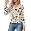 Floral Print Black Leaf