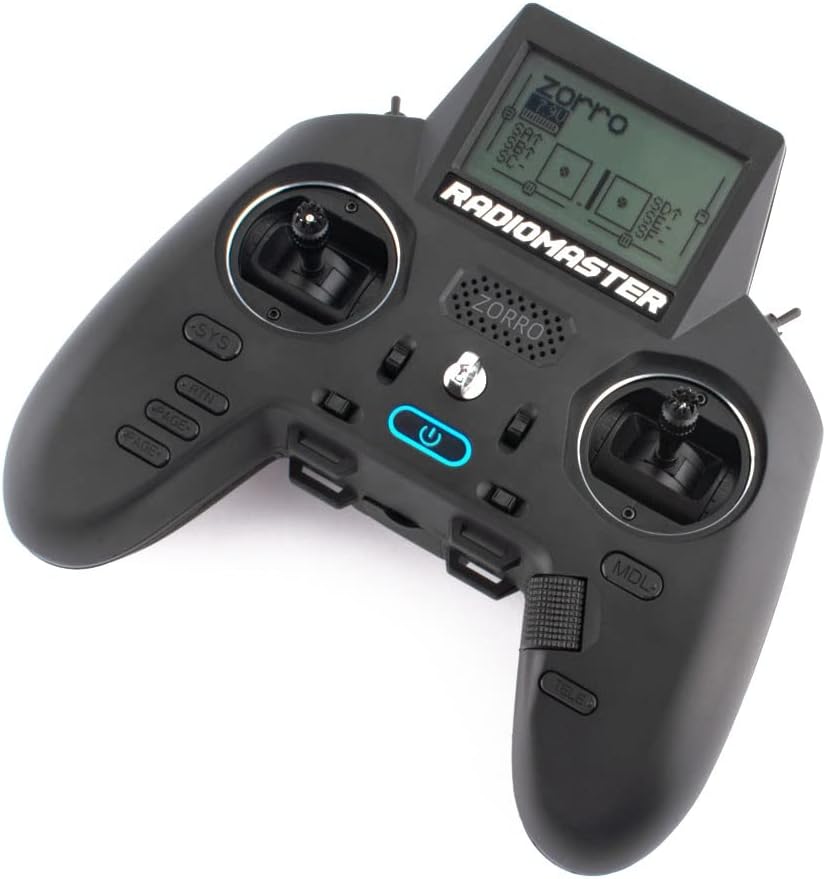 RotorLogic RadioMaster Zorro Controller 2.4GHz 16CH Hall Sensor Gimbals OpenTX/EdgeTX System Radio Transmitter (ELRS w/Batteries)