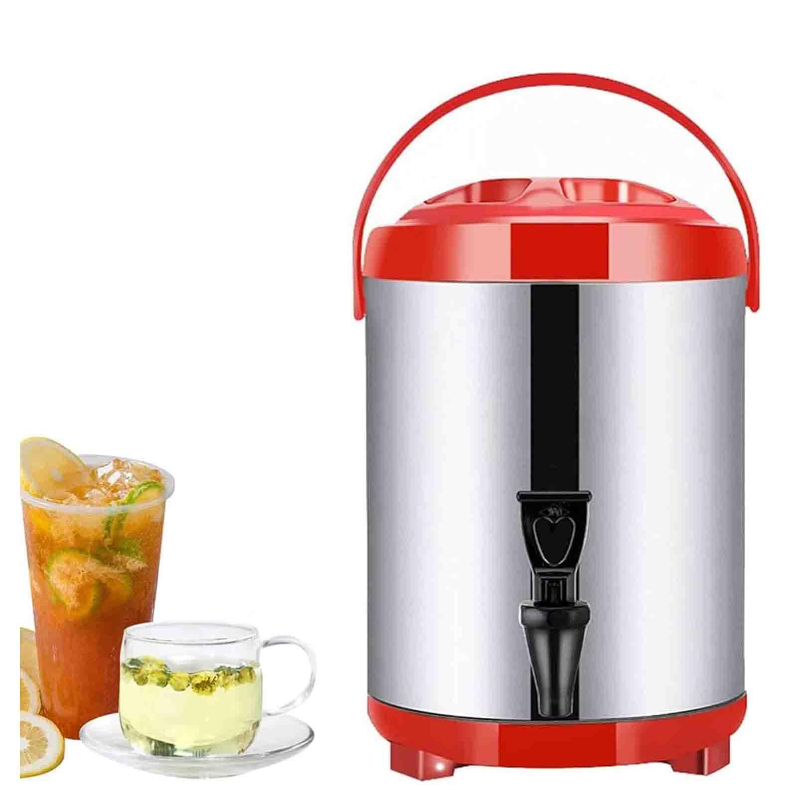 Dispensador De Bebidas Aislado, Barril De Doble Capa De Acero Inoxidable con Grifo, Dispensador De Agua Fría Y Caliente para Jugo, Café, Té con Leche,002,8L