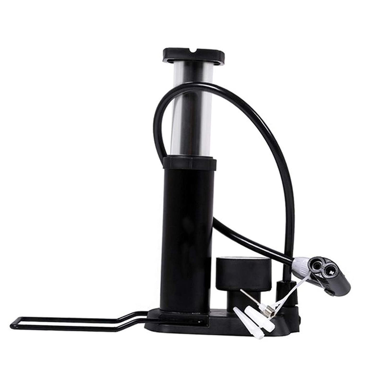 Pompe à pied avec jauge pour vélo portable