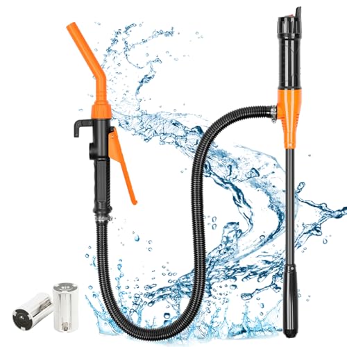 Elektrische Transferpumpe, Kraftstoff Umfüllpumpe, Batteriebetriebene Flüssigkeitstransferpumpe 2.4 GPM Multifunktionale Benzinpumpe für Benzin, Motoröl, Diesel, Wasser