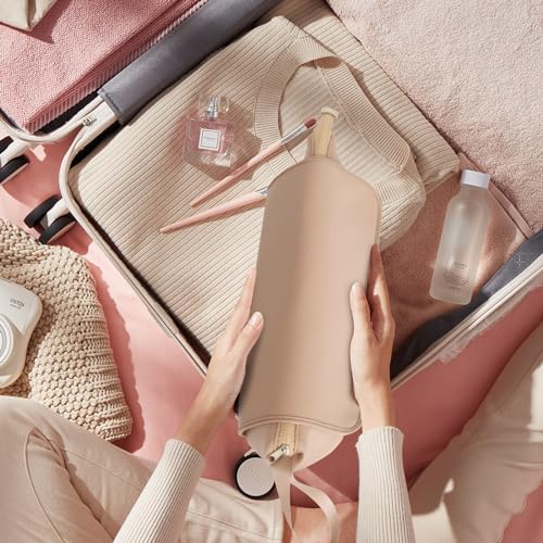 sweet lion Hair Tools Travel Bag and Heat Resistant Mat for Curling Iron,Flat Irons,and Hair Accessories, Large Waterproof Portable Hair Tools Bag with Storage Pockets and Handle