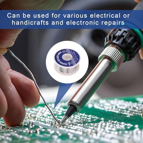 Image of Soldering Wire 0.8mm, 63-37 Tin Lead Rosin Core Solder Wire, 50g Electrical Solder for Repair and DIY of Electronic Electric Electrical Soldering Components