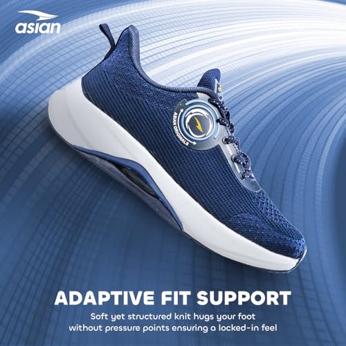 Image of ASIAN Men POWERPLAY-21 Running and Casual wear Running Shoes with Laces, Lightweight and Comfortable Shoes with Upper Fabric and Phylon Sole for Men & Boys