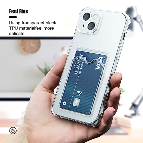 Image of AKABEILA Case for iPhone6S&6 Clear Cute Phone Case Soft TPU Wallet Case Slim Bag Cover Shockproof with Card Slot Holder