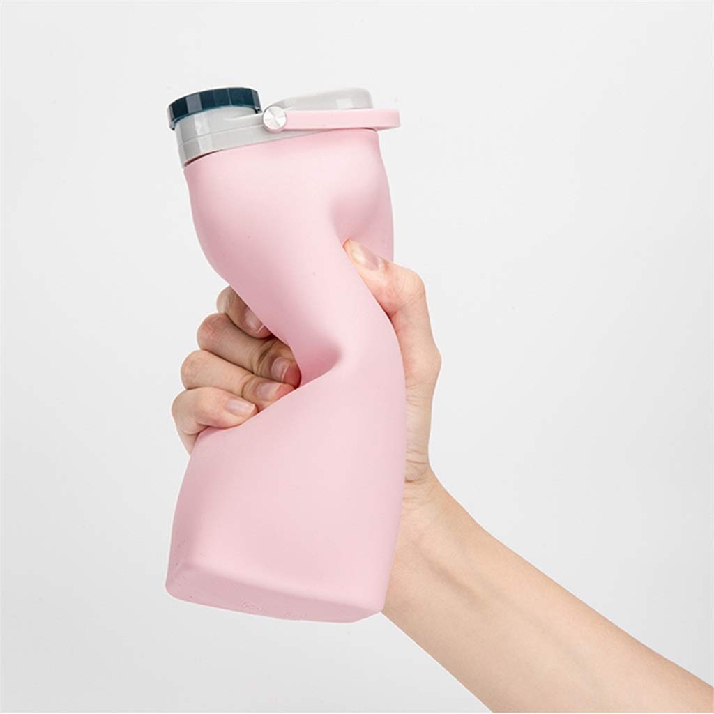 Faltbare Wasserflasche, Tragbar Kieselgel Hohe Kapazität Kann Mit Kochendem Wasser Gefüllt Werden 400ml (4 Farben)