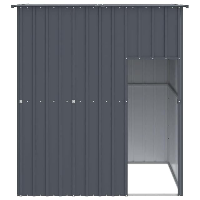 Foto 4 de 5 de vidaXL Caseta Perros con tejado Acero galvanizado Gris 165x153x181 cm