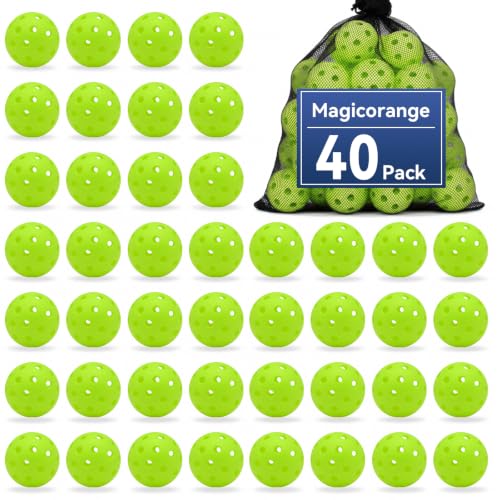 Image of Magicorange Pickleball Balls,USAPA Approved 40 Holes Outdoor Pickleballs