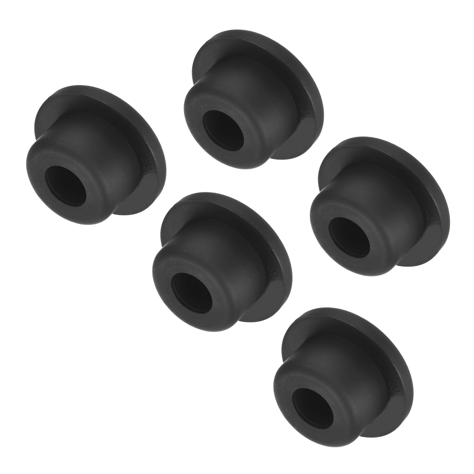 uxcell High Temp Silicone Plug Mount Dia 19mm/0.75 inch t Shaped Rubber Stopper Hole Plugs for Powder Coating Plating Waterproof Plugs Sealing Plugs Black Pack of 5(OD 26.5mm)