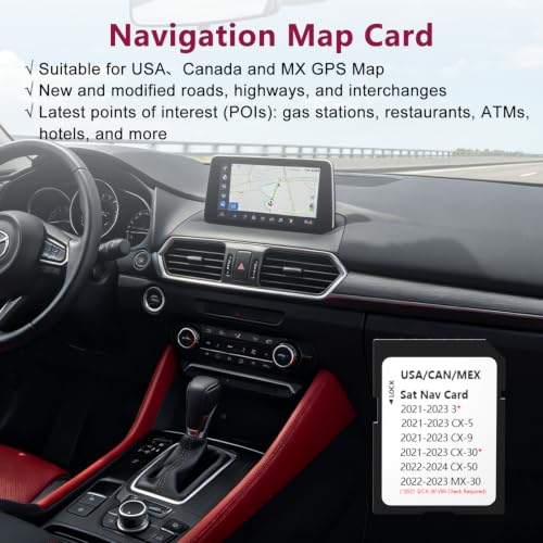 Image of Navigation SD Card for Mazda - Compatible with Mazda CX-5(2021-23), CX-30(2021-23), 3 (2021-23), CX-9(2021-23), CX-50(2022-24), MX-30(2022-23) | Model TD2K66EZ1B | GPS Map Update for USA /CAN /MEX