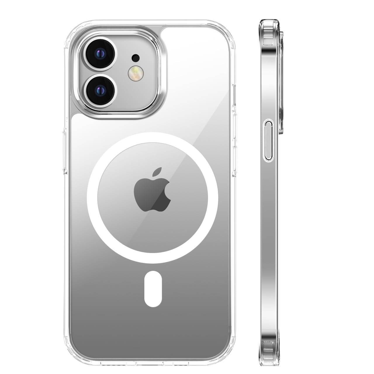 tigratigro Cover Magnetica per iPhone 12/12 Pro, Compatibile con MagSafe Ricarica Wireless, Anti Ingiallimento, Antiurto di Grado Militare, Custodia magnetica, Retro Antigraffio Trasparente