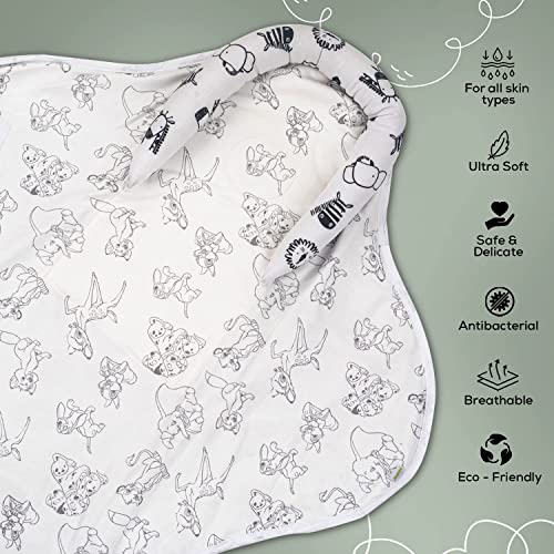 Image of BAYBEE Baby Swaddle Wrap for New Born | Adjustable Swaddle for New Born Baby | 100% Cotton Baby Wrapper Newborn Blanket for Sleep Sack 0-6 Months Babies (White)