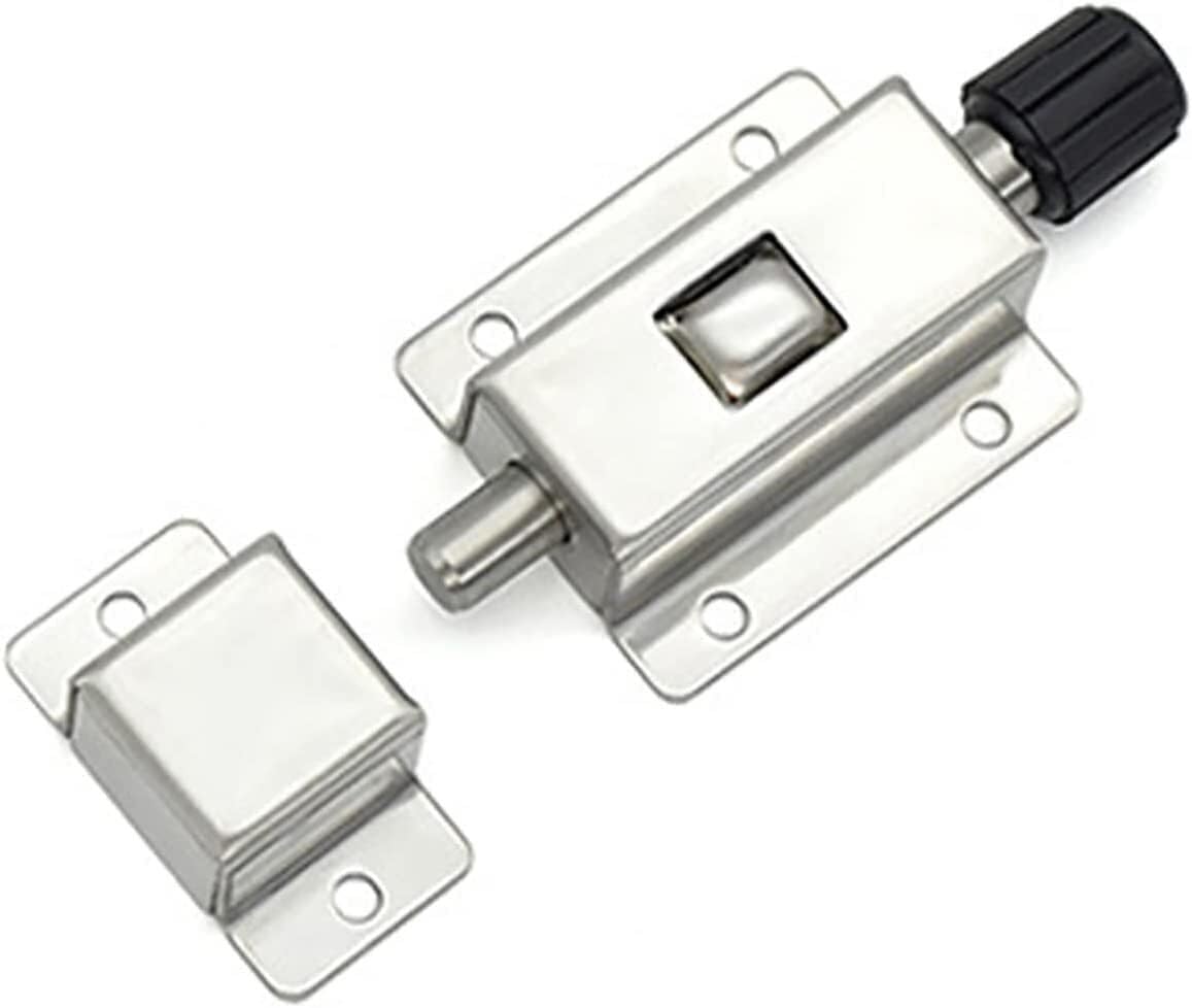 Both Side Lock Door, Sliding Lockable Padbolt, Security Surface Slide Bolt for Home Bedroom Gate Window Fence