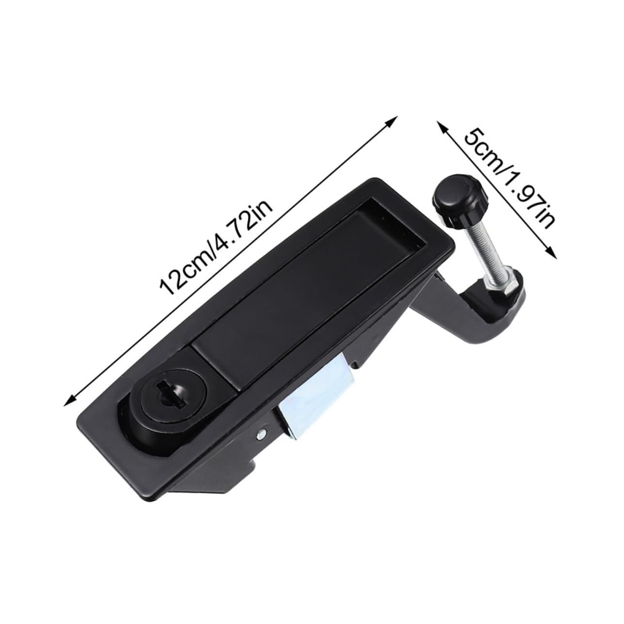 KICHOUSE Hand Operated Flush Lock Compression Latch Industrial Cabinet Black Key Lock Anti-Theft Protection