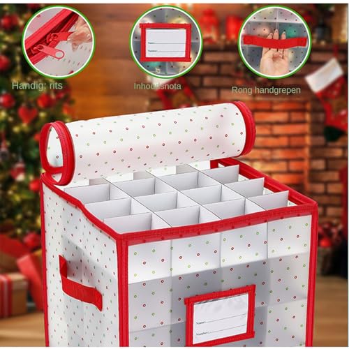 Boîte de rangement boules de Noël pliable avec 64 compartiments