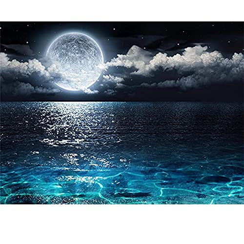 Peinture diamant broderie kits complet lune 80x220cm pour combler les grands murs vides sans peindre
