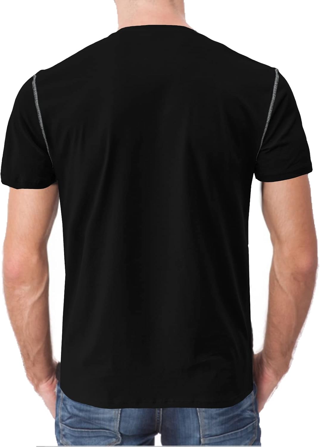 Mens Henley Shirts Short Sleeve Summer Tops, Men's Casual Classic Tees Cotton T Shirt with Front Pocket for Men - Image 2