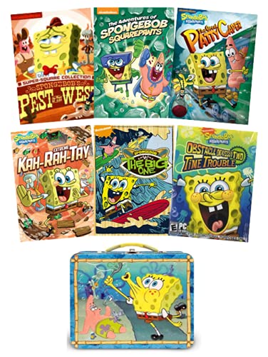 Spongebob Squarepants 5-Volume DVD + PC Game Collection: Pest of the West/Adventures of Spongebob Squarepants/Great Patty Caper/Extreme Kah-Rah-Tah/The Big One/Obstacle Odyssey 2 PC Game + Lunch Box