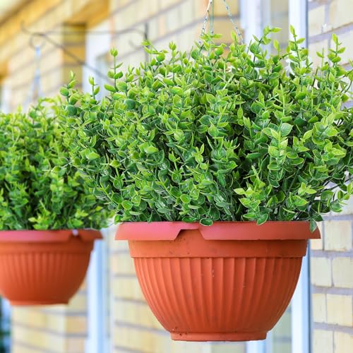 Image of AmyHomie 20 PCS Artificial Flowers for Outdoors, UV Resistant Fake Plants