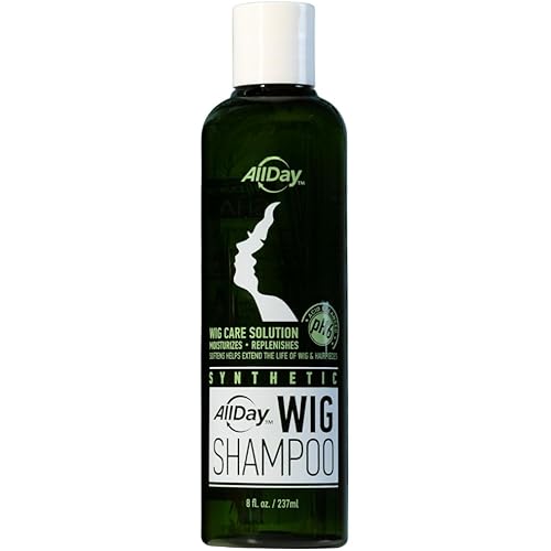 AllDay Locks Synthetic Wig Shampoo (8 oz) | Revitalizing & Refreshing Shampoo | Smoothens, Detangles & Nourishes | Cleanses, Softens and Revitalizes of Synthetic Hair | 8 oz