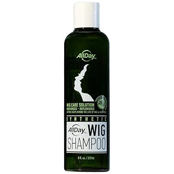 AllDay Locks Synthetic Wig Shampoo - Condition, Detangle, Add Shine to Synthetic Hair, for Women and Men, Gently Cleanses with pH Balanced Formula, Paraben, Sulfate, Phthalate Free - 8 oz